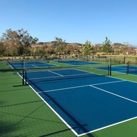 Filet de pickleball professionnel de luxe permanent pour l'extérieur, robuste pour la compétition