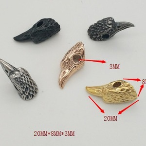 Perle d'espacement Yunnique Tête d'aigle Ailes d'acier 20mm en acier inoxydable plaqué, forme irrégulière pour la fabrication de bracelets, composants de bijoux DIY - Product Image 2