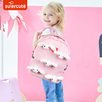 Sac à dos scolaire unisexe léger et imperméable pour ODM/OEM, motif dessin animé mignon avec lumière clignotante, idéal pour la rentrée scolaire ou comme cadeau.