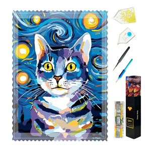 Peintures au diamant personnalisées sur toile, conception de dessin à la main, kit de peinture au diamant - Product Image 2