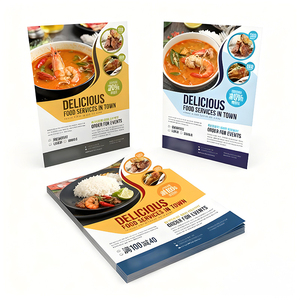 High Quality Custom Paper <strong>Printing</strong> Service Booklet A5 A4 <strong>Restaurant</strong> Takeaway Food Menu <strong>Flyers</strong> - Product Image 1
