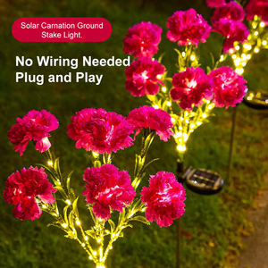 Claveles artificiales brillantes de alta calidad con energía solar, superventas en <span class=keywords><strong>España</strong></span>, para bodas al aire libre, decoración de jardín - Product Image 6