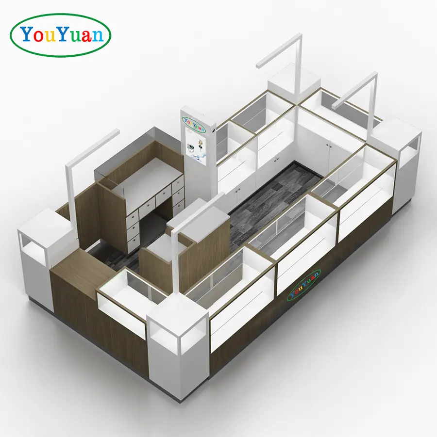 Vetrina espositiva in vetro per gioielli espositore per gioielli di design 3d vetrina la cornice in alluminio e l'esposizione della vetrina in vetro