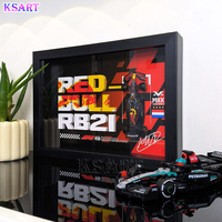 Modèle de voiture de course F1 tridimensionnel très populaire, style tendance, version encadrée en alliage, peinte à la main, art mural automobile personnalisé