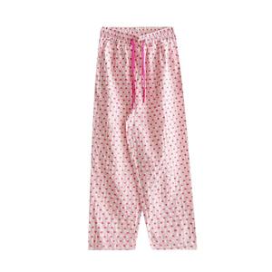 Pijamas de Mujer 100% Algodón, Pantalones Divertidos para Dormir, Ropa de Dormir Holgada, Sólida, Informal, de Punto, para Primavera y Otoño - Product Image 3