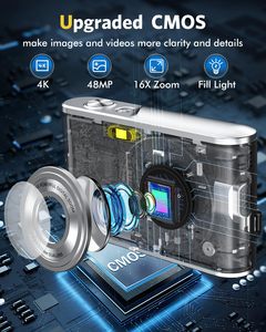 Appareil photo numérique compact portable 4K HD de fabricant, mini caméra numérique personnalisée en gros pour OEM/ODM - Product Image 3