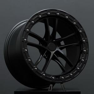Rines Negros Cóncavos Profundos de 17 18 19 20 22 24 Pulgadas, 5x112/5x114.3/5x115/5x120, para Carreras de <span class=keywords><strong>Drag</strong></span>, Rines Forjados para A90 Beadlock - Product Image 3