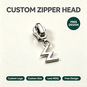Tirette de fermeture éclair en alliage de zinc pour sacs, logo personnalisé gravé au laser, vente en gros pour sacs à main - Product Image 1