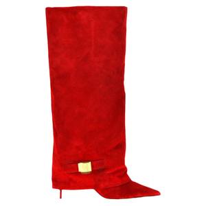 Nuovi Stivali Lunghi da Donna Autunno Inverno 2024, Punta Affusolata, Tacco Alto, Sopra il Ginocchio, in Camoscio con Fibbia, Sexy Stivali alla Gamba - Product Image 5