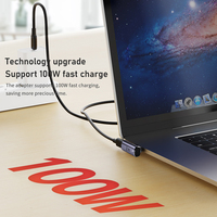 Adaptador USB C 90 grados 100W cargador de carga rápida 40Gbps 8K60HZ convertidor de Cable magnético tipo C para Macbook Pro Salida de CC