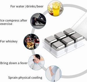 Cubitos de <span class=keywords><strong>Hielo</strong></span> Reutilizables de Acero Inoxidable al por Mayor, Cubitos de <span class=keywords><strong>Hielo</strong></span> para Fiestas, Cubitos de <span class=keywords><strong>Hielo</strong></span> Personalizados de Acero Inoxidable 304 <span class=keywords><strong>con</strong></span> Logotipo - Product Image 4