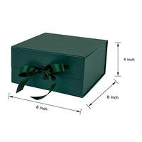 Boîte cadeau magnétique pliante verte de luxe avec logo de taille personnalisée boîtes d'emballage de stockage pour chaussures paquet de vêtements
