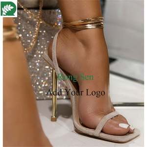 Nuova parola con le lettere a forma di tacco moda europa e gli stati uniti scarpe da donna col tacco alto - Product Image 5