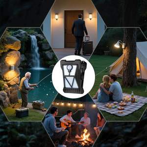 Luces LED Solares de Navidad con Sensor de Movimiento ROHS, Lámpara Solar con Clip para Camping y Jardín, Luz LED Solar con Clip Blanco Cálido - Product Image 6