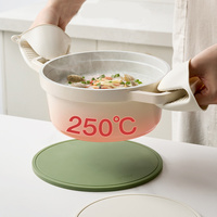 Tapis de dessous de plat en Silicone Offre Spéciale résistant à la chaleur bol circulaire tapis de salle à manger pour cuisine tapis de Pot ménager isolant thermique