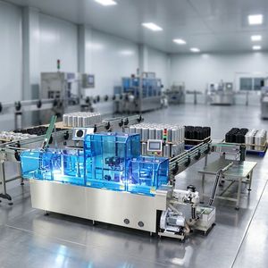 Marqueur laser métallique haute vitesse pour le codage des canettes de boissons en aluminium, code DataMatrix, informations de lot, machine de marquage de marque pour les usines de sodas - Product Image 1