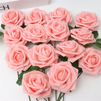 Fleurs artificielles Greatflower, 25 pièces/ensemble, roses en mousse PE réalistes, tiges en boîte, bricolage, centre de table pour mariage, fête nuptiale