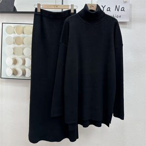 ملابس نسائية بالجملة موضة عالية الجودة بمقاسات كبيرة أطقم ملابس شتوية كنزات محبوكة - Product Image 4