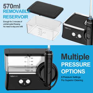 H2ofloss <span class=keywords><strong>Pequeño</strong></span> Flosser de agua de encimera 6 modos Cuidado bucal Chorro de agua <span class=keywords><strong>dental</strong></span> Flosser Recargable <span class=keywords><strong>Irrigador</strong></span> oral - Product Image 4
