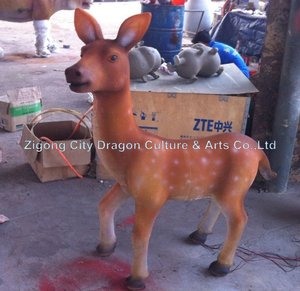 Tùy Chỉnh Vui Chơi Giải Trí Mô Hình Công Viên Giáng Sinh Trang Trí Cuộc Sống Kích Thước Sợi Thủy Tinh Giáng Sinh Vui Vẻ Sika Deer Trang Trí Cho Bán Buôn Anh - Product Image 3
