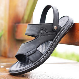 Sandales d'été pour hommes 2026 |   Sandales de plage en cuir véritable antidérapantes à semelle souple pour la conduite et les occasions décontractées - Product Image 4