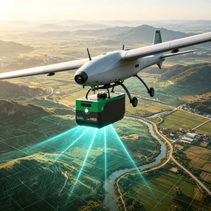 Capteur LiDAR LiAir H600 pour drone à voilure fixe VTOL, scanner laser monté sur drone pour la topographie et la cartographie professionnelles des terrains - Product Image 1