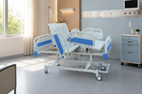 Lit médicalisé pour centre de réadaptation à trois fonctions, en acier au carbone laminé à froid, réglable en hauteur, pour soins infirmiers en milieu hospitalier
