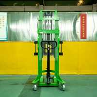 Gerbeur manuel MOVMES avec roues en PU, hauteur de fourche 75 mm, capacité de charge 1000 kg, hauteur de levage 1600 mm, garantie 1 an