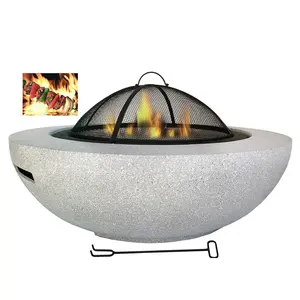 China Factories 36 Inch Wood Burning Garden Fire Pit High Quality Wood Charcoal Burn BBQ Brazier Cooking Pot for Keep Warm