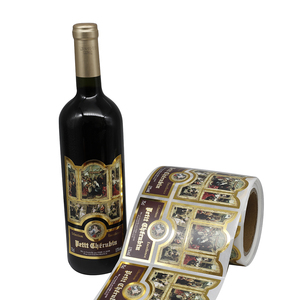 Encargo al por mayor rojo vino privado etiqueta <span class=keywords><strong>de</strong></span> precio <span class=keywords><strong>de</strong></span> la india estilo clásico color negro whisky etiqueta <span class=keywords><strong>de</strong></span> vino - Product Image 1
