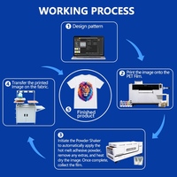 Sabuk Printer Film PET 60cm 4 Kepala I3200, Penggoyang Bubuk, Filter Udara, Lebar Sesuai untuk Mesin Press Panas Pintu, Kaos