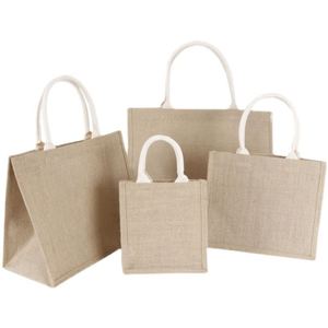 Mingyu Linen Beach Cartoon <b>Shopping</b> Cotton Small Jute Bags India - Product Image 1
