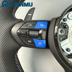 Volant sport à fond plat avec boutons bleus pour <span class=keywords><strong>BMW</strong></span> F30 F31 F10 F32 F33 F39 F80 F82 F87 E84 E83 Série 2 3 5 X1 <span class=keywords><strong>X2</strong></span> X3 X4 - Product Image 3
