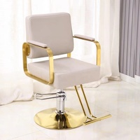Chaise de salon de coiffure QFP-BC042 Haut et bas Chaises de barbier blanches Meubles de salon