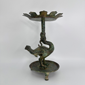 청동 고대 중국 새 모양의 램프 독특한 고대 중국 램프 빗질 실용적인 기능 예술적 가치 주조 기법 - Product Image 4