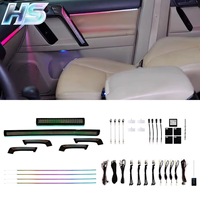 Kit d'éclairage d'ambiance pour voiture, 64 couleurs RGB LED, effet écailles de dragon, pour Toyota Prado 2011-2021, éclairage d'ambiance du toit de la voiture, éclairage d'ambiance des portes de la voiture