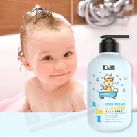 Perawatan Mandi Label Pribadi, Sampo Bayi 2 Dalam 1 Anti Jatuh Alergi untuk Bayi Bebas Sulfat dengan Sabun Cuci Badan