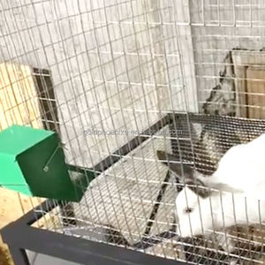 YYC PH266 Neuartiger Metall-Futterautomat für Kaninchen, Nagetiere, Kleintiere, Futterspender für Kaninchen mit Deckel - Product Image 6