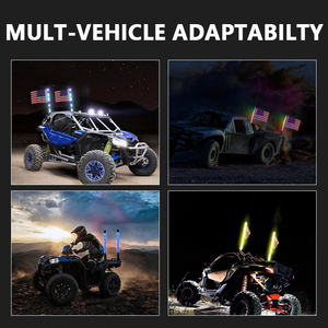 Nuevo RGB espiral <span class=keywords><strong>Chasing</strong></span> Color 0,8 pulgadas de diámetro Led látigo luces coche antena Led Luz 1 pie para Polaris RZR Can-Am Maverick X3 - Product Image 6