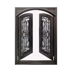Texture martelée de <span class=keywords><strong>porte</strong></span> coulissante de sécurité en fer finie pour l'application extérieure intérieure pour les hôtels Matériau principal en polymère forgé - Product Image 1