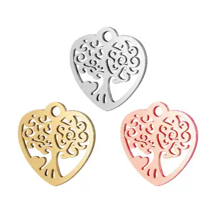 Mirror Polished Stainless steel New DIY Jewelry Tree Pendants Charms