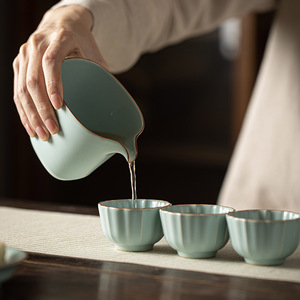 Cyan Ru Ware Fairness Cup Porcelain Cylinder Shape Without Lid For Kung Fu <b>Tea</b> <b>Set</b> - Product Image 4
