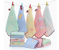 Bavoirs en gaze tissée à séchage rapide 6 couches, petites serviettes en pur coton pour bébé, serviettes de toilette pour la maternelle, bavoirs pour enfant, vente en gros