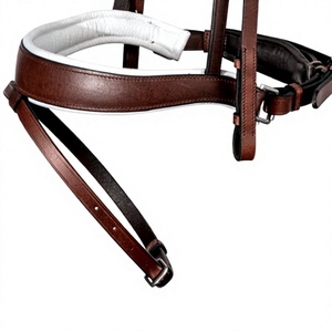 Wholesale Handmade Full Size Leather Horse Bridle with Reins-Durable <b>Equestrian</b> Tack for Riding Training Black Cob - Product Image 4