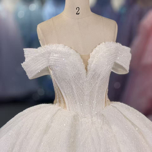 Robe de mariée de bal princesse Dy6988, couleur bonbon, florale, scintillante, perlée, à sequins, en dentelle, de luxe, avec cristaux, pour mariée - Product Image 5