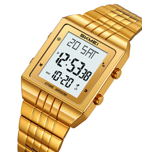 Nuovo Arrivo Orologio <span class=keywords><strong>da</strong></span> <span class=keywords><strong>Polso</strong></span> Uomo Skmei 2335 Lusso Oro Cinturino in Acciaio Inossidabile Impermeabile 30 Metri Orologio Digitale Sportivo con Allarme - Product Image 2