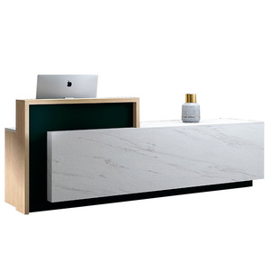 Mobilier de bureau - Bureau <span class=keywords><strong>d</strong></span>'<span class=keywords><strong>accueil</strong></span> en bois pour la réception. Convient aux hôtels, <span class=keywords><strong>banques</strong></span> et bureaux. La taille peut être personnalisée. - Product Image 5