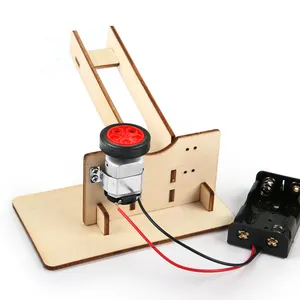 विज्ञान शिक्षा खिलौना पिचिंग मशीन मॉडल सामग्री पैकेज लकड़ी विधानसभा Diy गेंद मशीन