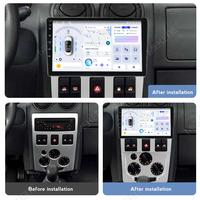 MEKEDE RE11 Autoradio Android Qualcomm QLED 9 pouces pour Renault L90 2004-2009 Écran tactile Kit cadre couleur argent Faisceau Canbus
