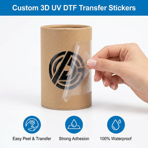 Etiquetas Adhesivas 3D UV DTF Personalizadas, Resistentes al Agua, <span class=keywords><strong>para</strong></span> Vasos, Botellas, Laptops, Proveedor de Fábrica al por Mayor - Product Image 1